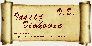 Vasilj Dimković vizit kartica